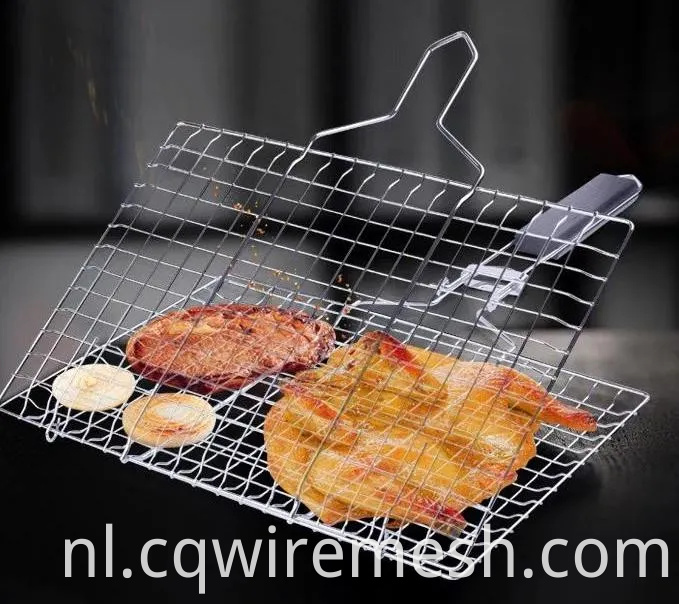 Superieure hoogwaardige roestvrijstalen BBQ Grill Net barbecue grill gekrompen draadgaasnas